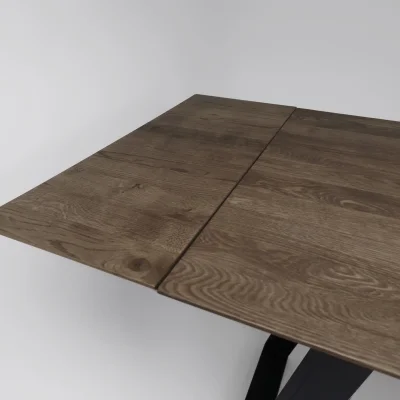 Стол САНГАЙ раздвижной, 136(196)*80*80, дуб галифакс табак / черный (ПрР-7 DSW (02) ТрН/Р-80)_16