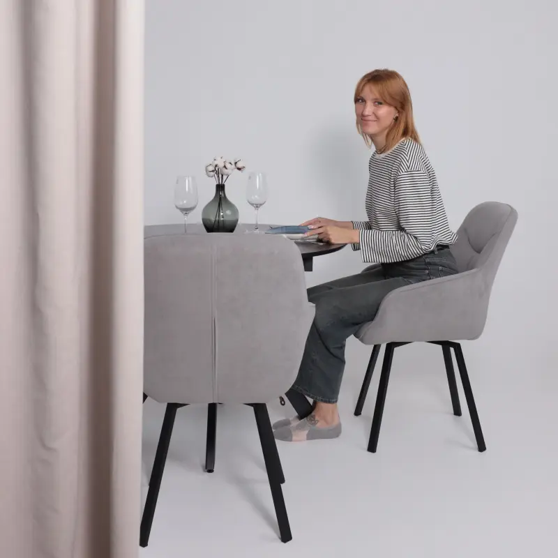 Стул ROMEO SMILE 360, b22 GREY LUX\черный_preview_2