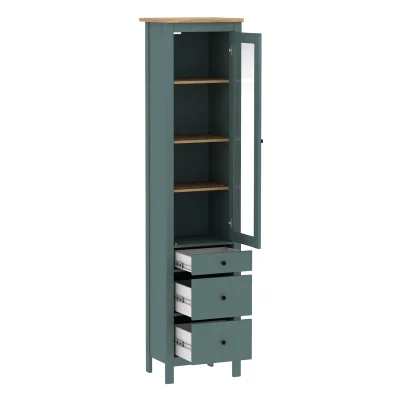 Спальня Сага, ясень + темно-бирюзовый. Комплект №3_14