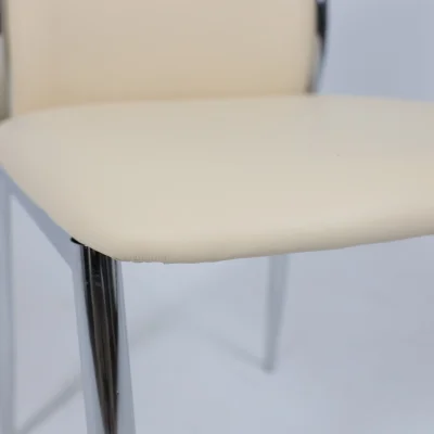 Стул DENVER, экокожа, бежевый TP12/хром_9