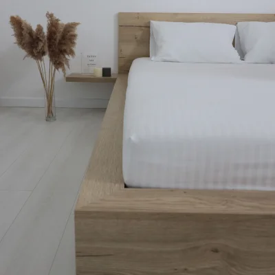 Простыня 150*215см Белый,  премиум сатин-страйп_7