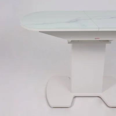 Стол КОРСИКА, фотопечать 1200(1515)*800, Мрамор белый 2/Белый матовый_13