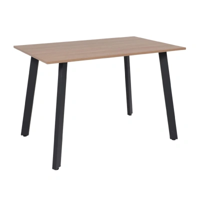 Стол СВАРОГ, 1100х680х750, дуб Честер кофейный/ черная фотография