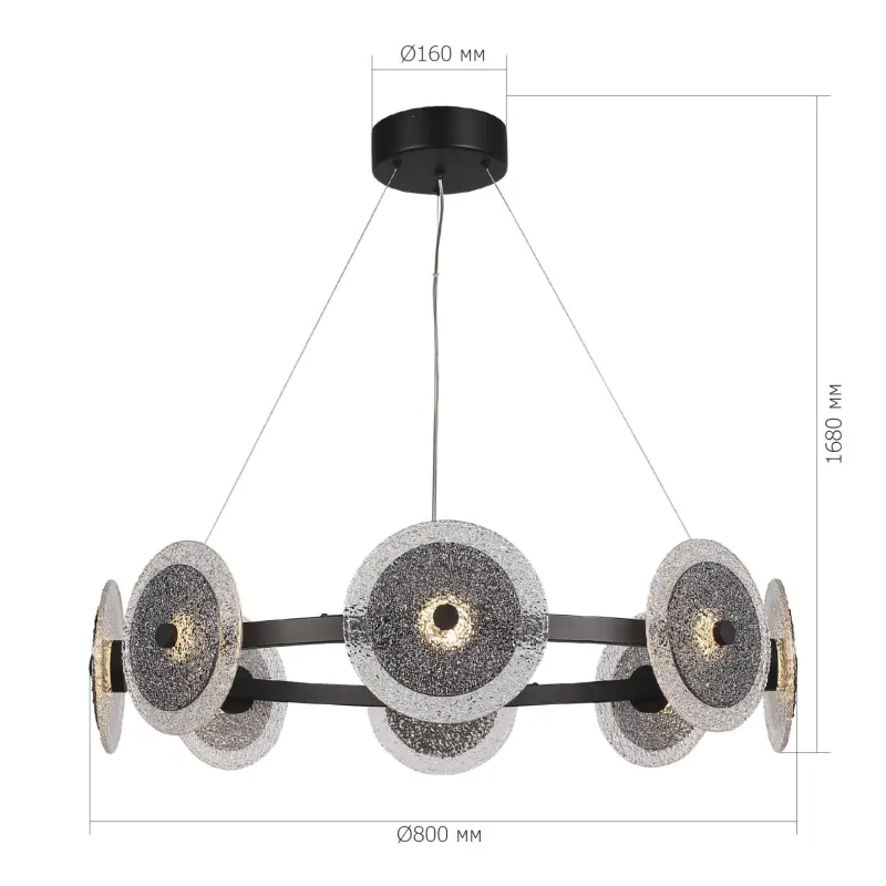 Светильник подвесной ST-Luce черный/дымчатый LED 1*44W 4000K ALUMNO_preview_5