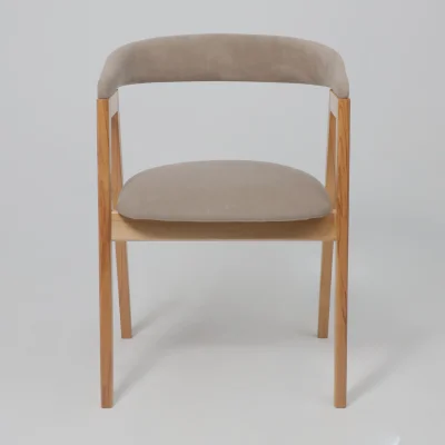 Кресло ЛОНДОН, песочный микровелюр D Simple 05/светлый бук_11