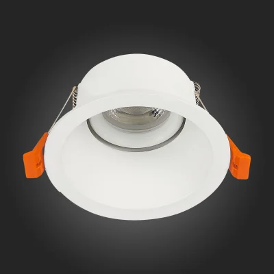 Св-к встр. Белый GU10 1*50W  D103xH52 220V Без ламп Встраиваемые светильники_5