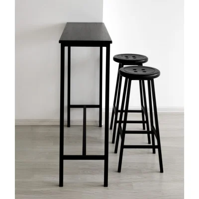 Стул полубарный BUTTON-65 черный/черный_4