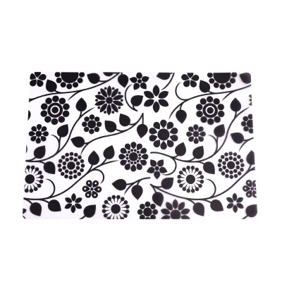 Подставка сервировочная FREEWILL, прямоугольная, 43*28 см, черный, РОМАШКИ фотография