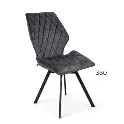 Стул Rafael M-R 360, d10 HEMATITE LUX\черный фотография