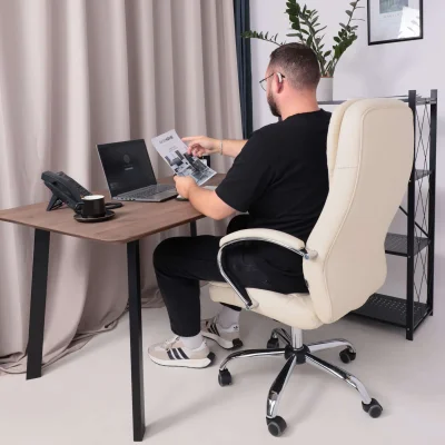 Кресло рабочее, поворотное RICHARD, кремовый_21