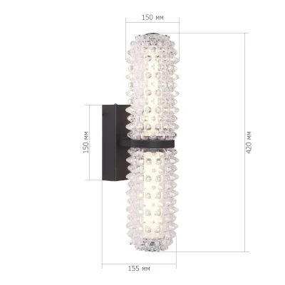 Светильник настенный ST-Luce черный/прозрачный LED 1*11W 4000K SAGUARO_5