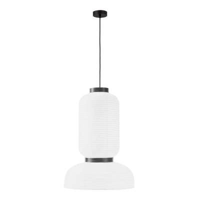 Светильник подвесной черный/белый D350*H500mm E27 2*60W LYKKE фотография