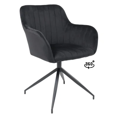 Кресло поворотное FLOWER, черный фотография