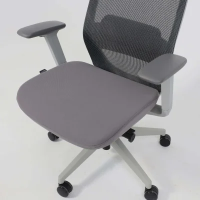 Кресло поворотное SPIRIT, темно-серая сетка+ серая ткань/серый полиамид_11