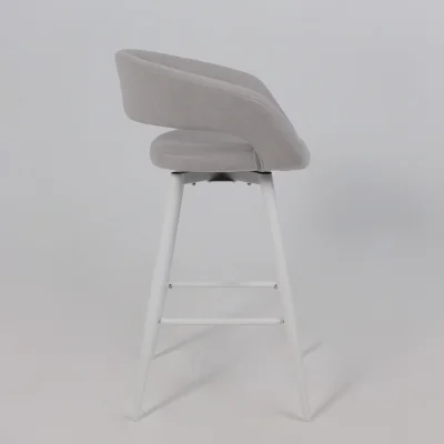 Стул барный BARNY-R 700, b20 SILVER LUX\белый_6