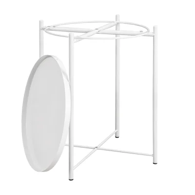 Стол журнальный TRICK, белый, d 420*520_2