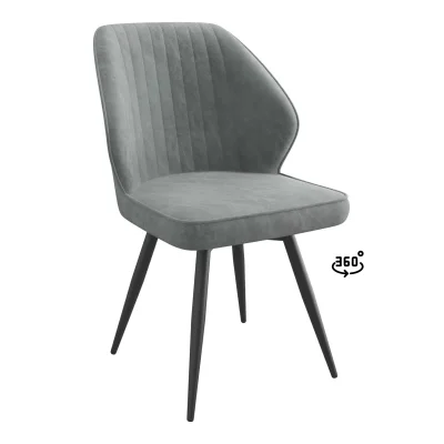 Стул MICHAEL-R1 360, k10 Антрацит замша LUX\черный фотография