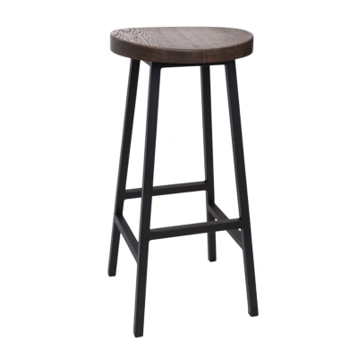 Стул барный SMH-78 DD, дуб мореный/черный фотография