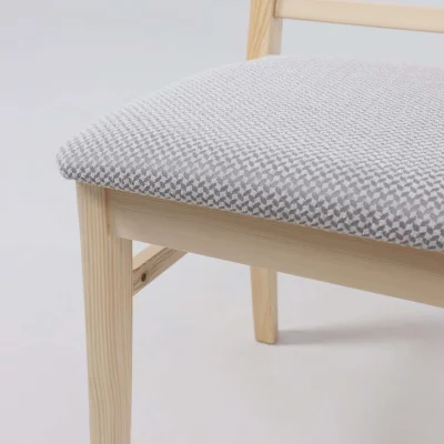 Стул Ингольф, тон 15, прозрачный лак/серая ткань Аризона дождь 149/2_11