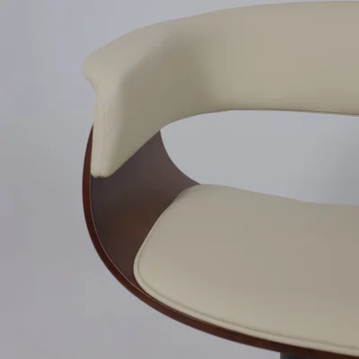 Стул барный ROSSI, экокожа, кремовый C-18/черный_13