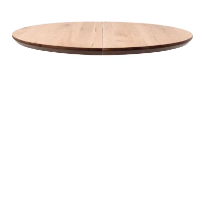 СТОЛЕШНИЦА раздвижная РАУНД +ПОДСТОЛЬЕ КСЕ/Р-80 дуб натуральный/белый (1000(1400)/750)_13