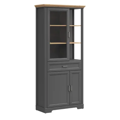 Гостиная "JASMIN", графит+дуб артизан. Комплект №1_6