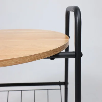 Стол журнальный DINO, дуб сонома/черный, 460*405*655, ECONOM_5