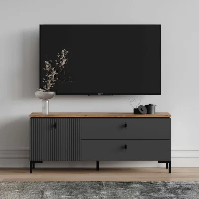 Н.м. "SAN GIMIGNANO" тумба RTV1D2S, к.Антрацитовый+Дуб нокс/ф.Антрацитовый+Готика_5