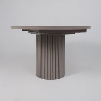 Стол ASKAR ROUND SLIDE-116, раздвижной круглый 116(156), BAYONA IVORY PREMIUM CER/Капучино_7