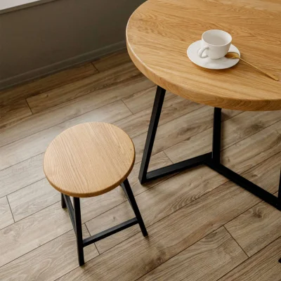 Табуреты круглые для кухни деревянные, комплект 2 шт, SMH-245 натуральный дуб_5