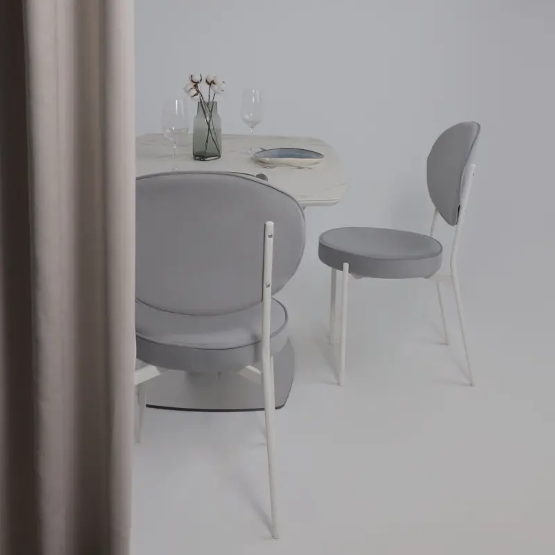 Стол НОТР ДАМ MODERNE, керамика 2 кат. 1400(1800)*850, Камень белый Calacata vagli/Белый Муар_preview_8