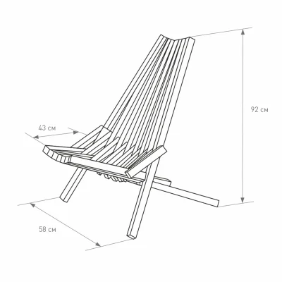 Кресло-шезлонг ПРЕРИЯ/КЕНТУККИ, сосна (цвет дуб)_6