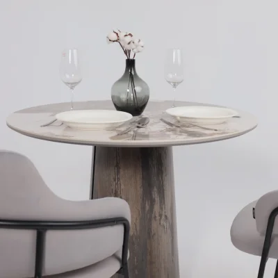 Стол AV 2317, МДФ+керамика, нераздвижной 900 белый, глянцевый PANDORA/черный+HPL Ипанема_6