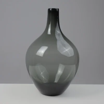 Ваза стеклянная EMBER, дымчатый,25*39.5см_3