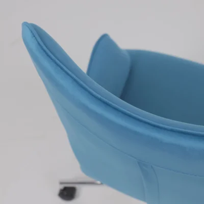 Кресло поворотное BELLA chrome, Seven 115, велюр/темно-голубой_16