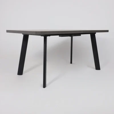 Стол LEON LUX RADIAL-180, раздвижной 180(240)х95, Дымчатая керамика/Чёрный_8