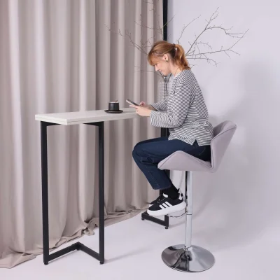 Кресло барное BERLIN GB, Kiton 722 серый велюр/хром_7