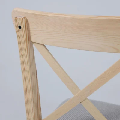 Стул Ингольф, тон 15, прозрачный лак/серая ткань Аризона дождь 149/2_3