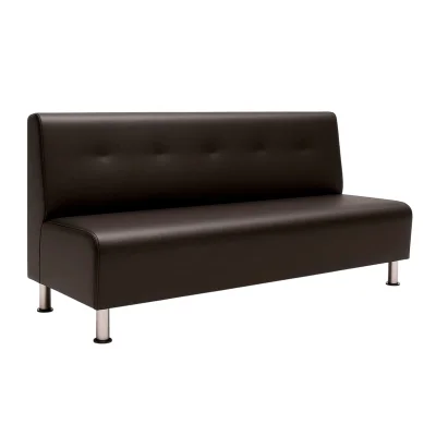 Диван Гамма 3, экокожа Pegasso черный фотография