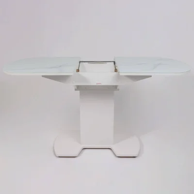 Стол КОРСИКА, фотопечать 1200(1515)*800, Мрамор белый 2/Белый матовый_20