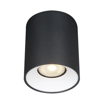 Светильник потолочный Черный GU10 1*50W IP20 D80xH95 220V Без ламп Накладные светильники фотография