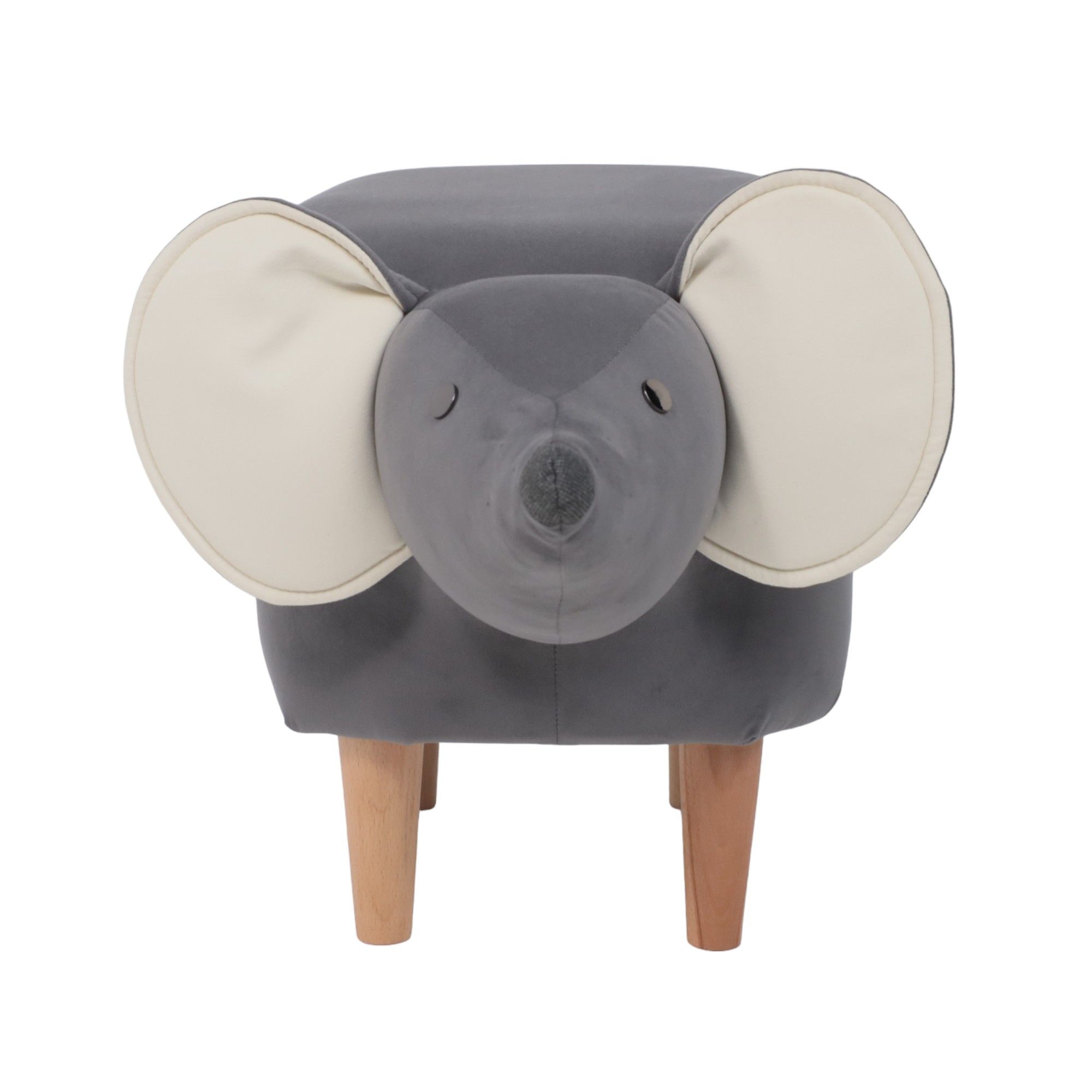 Пуф Leset Mouse COMBI, 330*650*410, велюр V32 серый / V1 белый_preview_2