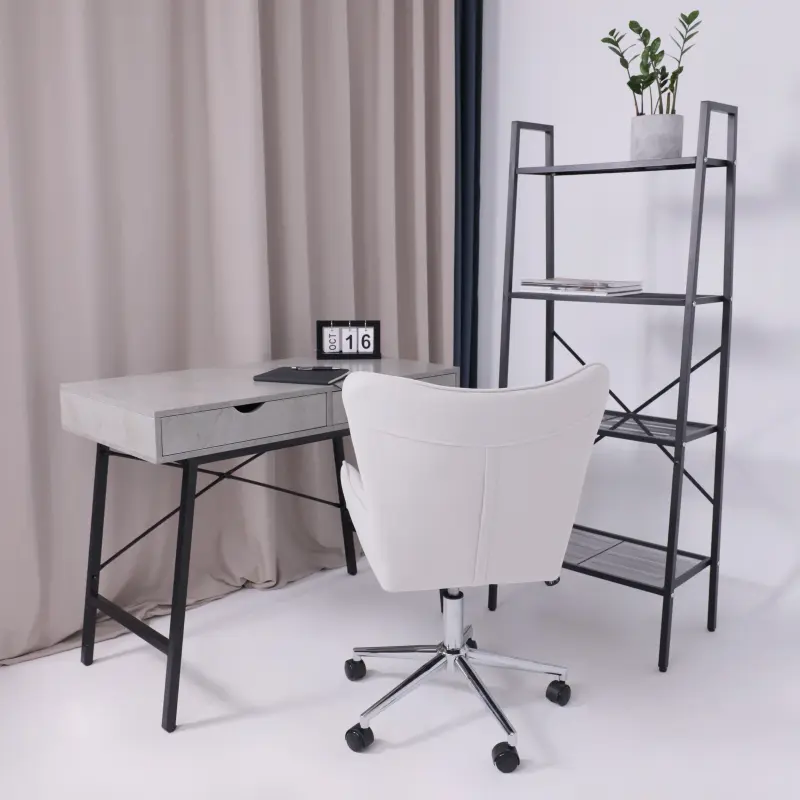 Кресло поворотное BELLA chrome, Kiton 701, велюр/белый антарктида_preview_10