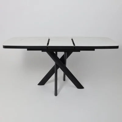 Стол LEONEL-130, раздвижной 130(165)х85, Кварцит-HPL/Черный_21