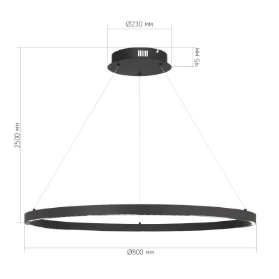 Светильник подвесной ST-Luce черный/черный LED 1*43W 4000K PARILLA_6