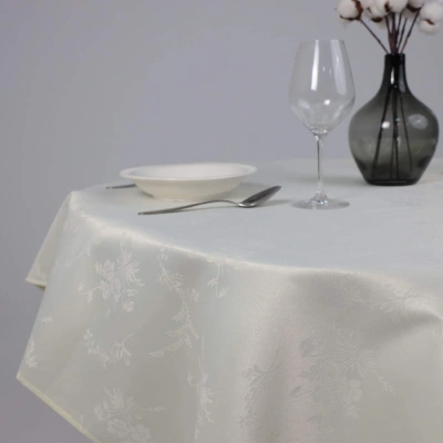 Скатерть, 145*120см, лютики 2660, сливочный 11-0510 фотография