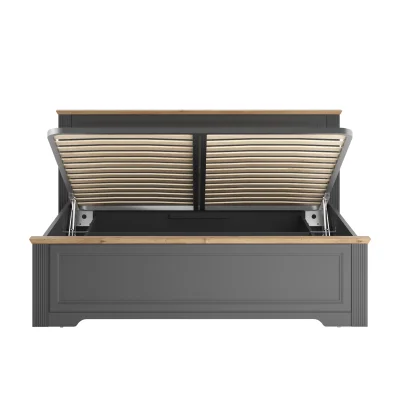 Н.м. "JASMIN" кровать LOZ160х200 с подъемным механизмом, к.Графит+Дуб артизан/ф.Графит_2