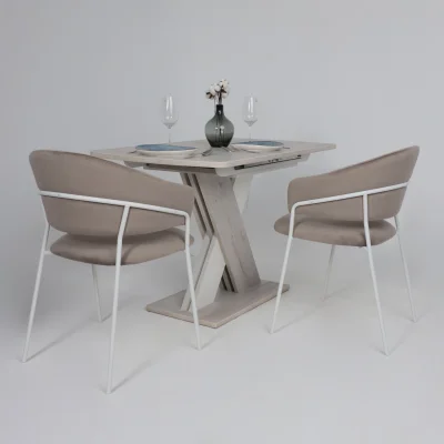 Стул AV 433, светло-коричневый бархат H-61/белый_4