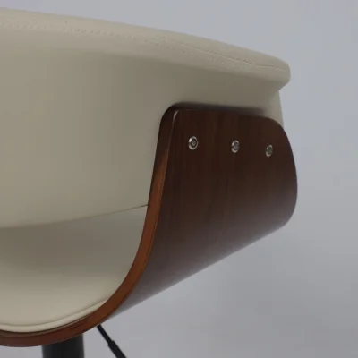 Стул барный ROSSI, экокожа, кремовый C-18/черный_16