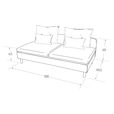 Модуль диван трехместный Линту Prince Camel, песочный_3